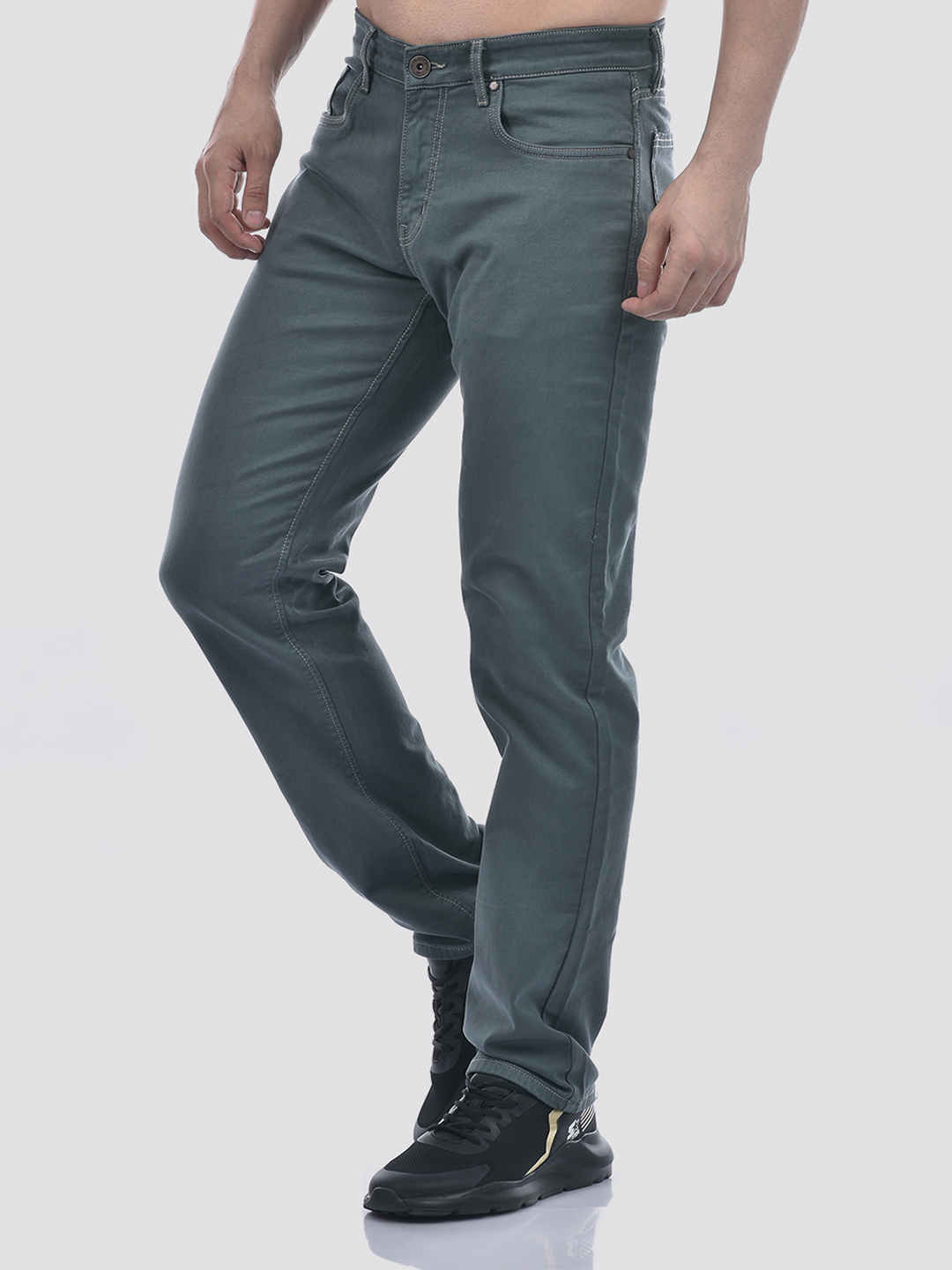 Numero Uno Men Solid Green Jeans